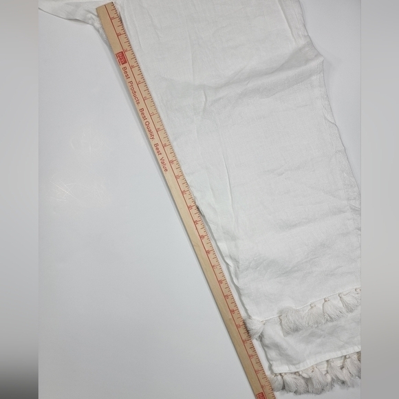 NWT St.Tropez West 100% Linen Elastic Waist Tassle Leg Pull-on Pants Women's S - Picture 6 of 10